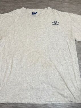 Vintage 90s Umbro T Shirt Mens Sz XXL Gray Soccer Coach Tee Made In USA